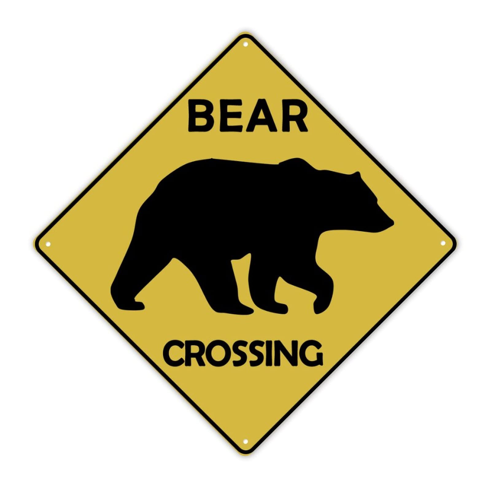 Amazon.com: Guangpat Bear Crossing Sign Caution Bear Xing Sign